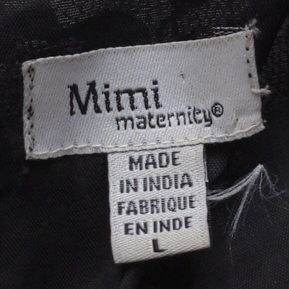 Mimi Maternity Dress Women L Black Lace Sleeveless Keyhole Tie Back Event Dressy - Picture 9 of 9